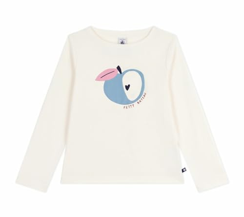 Petit Bateau Maglietta da Bambino a Maniche Lunghe in Cotone Stampato, Milk/Multico, 10 Anni