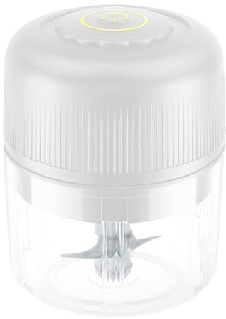 Ruwshuuk Picadora de ajo pequeña,Picadora de ajo - Picadora de alimentos picadora de pequeña | Carga USB, cortador de ajo inalámbrico, licuadora de ajo, procesador de alimentos, picador de