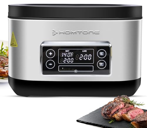 Homtone Sous Vide Cooker, 8 Quart Suveed Cooking Machine, Temperature Control Stainless Steel Sous Vide, Sous Vide Precise Cooker with Timer, Sousvide for Steak/Seafood/Poultry/Vegetables/Eggs