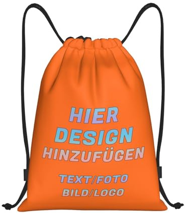ROHBVMN personalisiert rucksack ersonalisiertes turnbeutel für Herren und Damen, schwimmtasche, wasserdicht Rucksack mit Foto/Logo/Text, ideal für das Fitnessstudio,Reisen und den täglichen Gebrauch