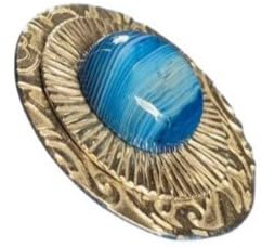Siona : broche aimantée en maillechort | Sans épingle