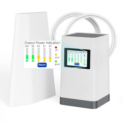 Amplificatore Segnale Cellulare 4G/3G/GSM con Antenna Integrata - Supporto Reti LTE e Band 1/3/7/8/20 | Ripetitore GSM Potente per Migliorare la Copertura | Compatibile con Reti 5G