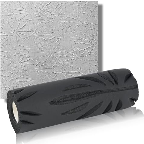 9 Drywall Texture Roller - Professional Drywall Pattern Roller for Walls & Ceilings, Crow's Foot Paint Applicator