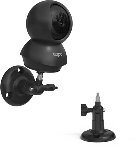 HOLACA Soporte de pared compatible con TP-Link Tapo C200 / C210 / C220 / C201 / C202 / C211 / C212 / C222 / C230 Cámara de vigilancia WiFi para interiores, color negro 1 unidad