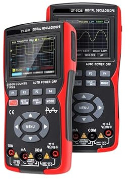TIEOAXFT Instruments multifonctionnels Oscilloscope à Deux canaux 3 en 1 Haute précision ZT-703S Multimètre Multifonctionnel Générateur de signaux(ZT-702S)
