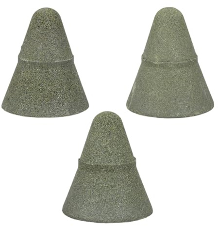 3Pcs 50 100 200 Grits Cone Grinding Head Polishing Wheel Stones Engraving Angles Grinder Sharpening Accessories