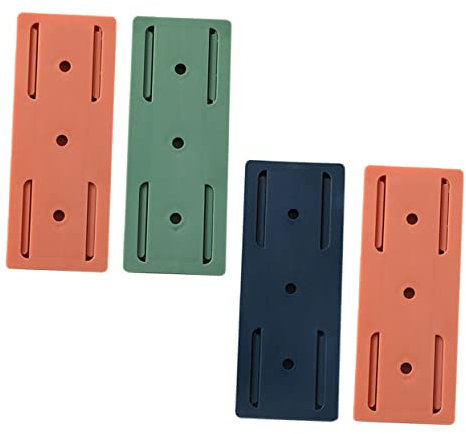 Veemoon 4piezas Fijador De Enchufes para Pared Organizador De Cables Sin Perforaciones Soporte para Regletas De Enchufes Color Aleatorio para Cocina y Oficina