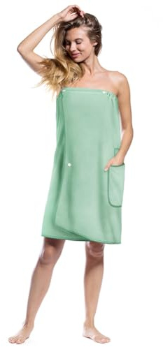 Aomig Kilt da Sauna Donna, Kilt per Sauna da Donna con Tasche, Asciugamano di Sauna Lunga da Donna, Kilt da Sauna con Bottoni per Donne, Asciugamano da Sauna da Donna
