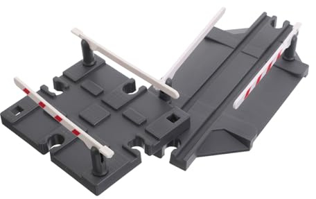 TOYANDONA 2pcs Plastic Train Track Accessories Railway Track Expansion with Railing Barrier for Model Railway Scenery, Enhancing Skill Development and Play Experience