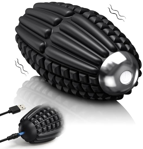 Wolady Elektrisch Massageball mit Vibration, 4-Gänge Faszienball für Muskel und Plantar USB Wiederaufladbar Massagemodus Schmerzlinderung Muskelspannung (Schwarz)
