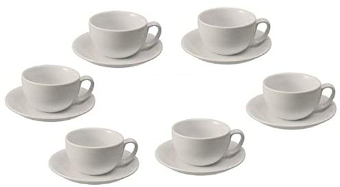 Milchkaffeetasse Italia inklusive Untertasse - 6er Pack