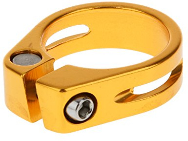 Sharplace Aluminium Sattelrohrschelle 34.9mm / 31.8mm Schnellspanner Sattelstütze, Sattelklemme, Sattelschelle, Klemmring, Gold, 31.8mm