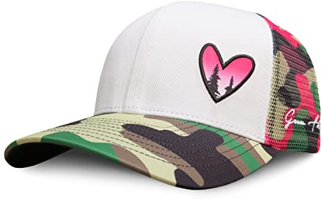 Grace Folly Beach Trucker Hüte für Damen - Snapback Baseball Cap für Sommer, Pink Camo, Einheitsgröße