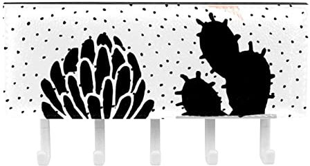 TBOUOBT Mail Organizer für die Wandmontage, Schlüsselhalter mit Briefhalter und Haken, Schlüsselhaken Mail Holder Wall Mounted,Sukkulenten Polka Dots Kaktus