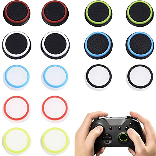 16 Stück Controller-Zubehör Schutzhülle, Thumbstick Kappen Grip Set, Aim Assist Caps, für Xbox One Series X S Steam Deck PlayStation 5 Controller Zubehör PS4 PS5 Controller Zubehör