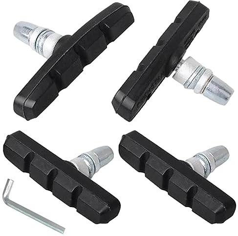 OTAIVE 4pcs V Bicycle Brake Blocks Set 70 mm Road Bike Brake Pads,Bicycle V Brake Blocks Set,V Bike Brake Pads,for Mountain Bikes Bicycle, Hex Wrench Included