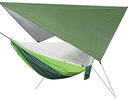 Otufan Camping-Hängematte, Nylongewebe, Polyester, Zum Aufhängen Mit Moskitonetz, Hängematte, Zelt, Rucksackreisen, Hängematte Für Outdoor-Wanderreisen
