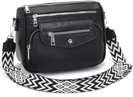 YISUOHOOM 7 Farben Umhängetasche Damen Mittelgroß 2025 Kleine Handtasche Damen Crossbody Bag Schwarz Schönes Geburtstagsgeschenk für Frauen