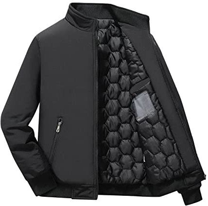 SRZYMJ Jacke Herren Übergangsjacke Sportlich Jacke Herren 7Xl Übergröße Regenjacken Imprägnierspray Jacke Fleecepullover Jacke Herren 7Xl Übergröße Schwarz Warm Fleecejacke XXL