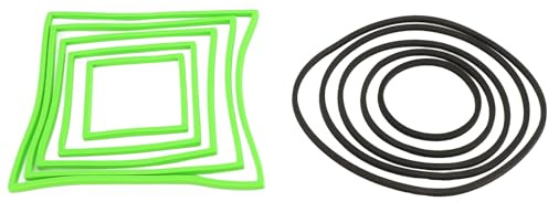 OUKENS 10 PCS Aquarium Corrral de Planta Flotante Diferentes tamaños Eva Anillos de alimentación de Peces para acuarios enmarcados y sin Marco