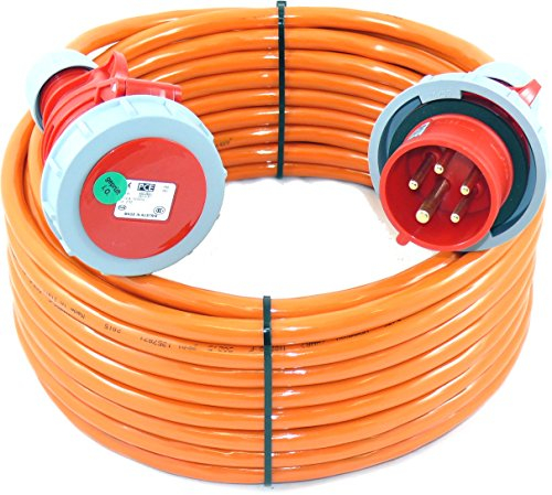 CEE Verlängerungskabel mit PW 16A H07BQ 5G2,5 5x2,5 wasserdicht IP67 15m