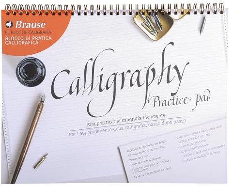 Brause 96451sb Block-Kalligrafie Lern A4 – spanisch/Italienisch, 29.70 x 23.10 x 0.70 cm, creme