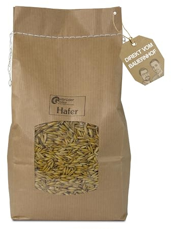 Gebrüder Goller Hafer Ganzes Korn 25kg - Futterhafer als Pferdefutter ungeschält für Pferd und Pony/Kraftfutter Pferd für mehr Energie - mehrfach gesiebt & staubarm - direkt vom Hof