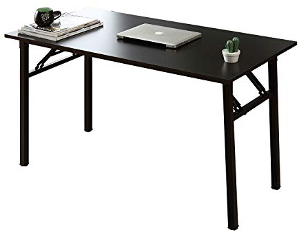 sogesfurniture Schreibtisch Klapptisch 100x60cm / 120x60cm Computertisch Bürotisch Konferenztisch, AC5B-100&120-SF (Schwarz, 100 x 60 x 75cm)