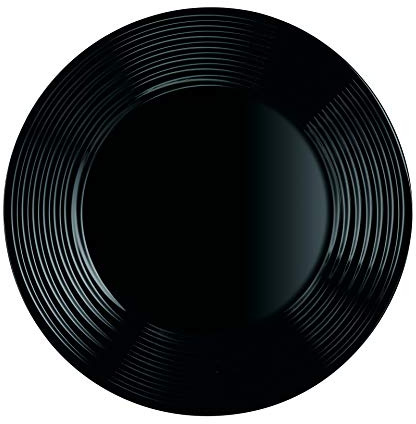 ARCOROC ARC L7610 Harena Deep Plates, 800 ml, 23.5 cm, Opal Glass, Black, Set of 6