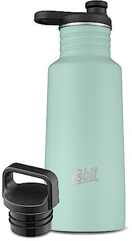 Esbit Sportflasche Pictor - Trinkflasche 550 ml in Grün - mit Sport- und Loop Verschluss - aus Edelstahl