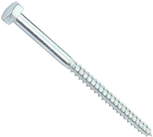 AERZETIX – Set med 10 – träskruvar – låtsskruv – hexhuvud – 6 sidor – M10x160 mm – Galvaniserat stål – DIN571 – metall – DIY – C44602