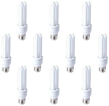 TECNOLUX EURO Bombilla Mini 2U Bajo Consumo E27 6400K Luz Fría 13W (10uds)