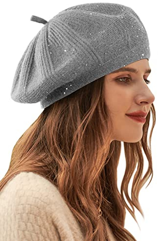 Wantonfy Damen Barett Mütze Winter Baskenmütze Fischerhut Damen Kunstpelz Bucket Cap Warme Mütze mit breiter Krempe Unisex Flauschige Mütze