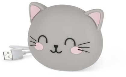 Legami - Cargador portátil, My Super Power, Batería Recargable, Cable USB Tipo C Incluido, Banco de Energía Portátil, 13 x 13 x 5,5 cm, Kitty