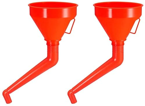 XYWHPGV 2 Stück Kraftstofftrichter 5,3 Zoll Universal Kunststoff Auto Motorrad Tanken Benzin Motoröl Trichter mit Filter - Rot(ee91a 9855c 50949 9eb19 74216 91671