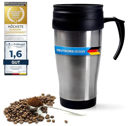 Dimono® Mug Isotherme Inox 400 ml - Tasse Thermique Anti-Fuite
