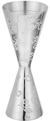 Hoement Double-Head Measuring Cup Professional Bartending Tool Measuring Jug Lid Included