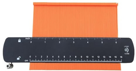 Medidor de contorno, herienta de perfil de 6 pulgadas y 10 pulgadas, regla moldeadora ABS, plantilla de corte, herienta de medición de construcción de carpintería(10 inch)