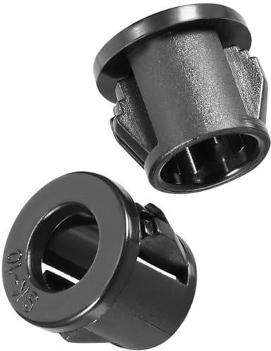 TA-VIGOR 50Pcs 10mm Cable Hose Snap Bushing Grommet Protector, Black Nylon Round Snap Bushing Mounted Dia Locking