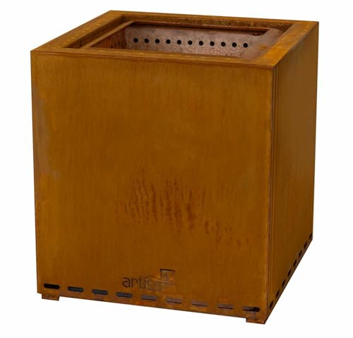 Artiss Brasero de jardin moderne multifonction en acier inoxydable de qualité supérieure - Brasero à bois et à charbon pour feu de camp, jardin et terrasse - Coupe