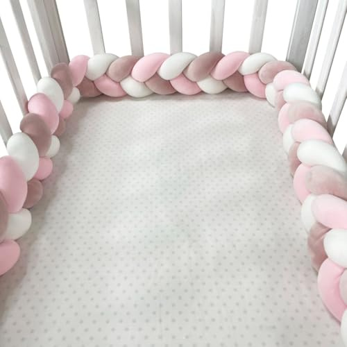GYCF Cuscino a Serpente Intrecciato, Cuscino Nodo Paracolpi Letto, Paracolpis Sponda Sponde Anticaduta, Protezione Morbida e Sicura, Protezione Laterale Bordo,A14,2 m