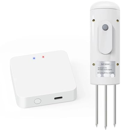 Misuratore ph Terreno, Rilevatore di umidità e temperatura del terreno intelligente WiFi, sensore wireless for il monitoraggio del terreno delle piante for serra