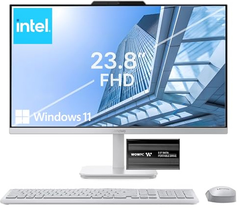 Lenovo ThinkCentre Home & Business All-in-one Computer, 23.8 FHD IPS Display, Intel Core i5-13420H Processor, 32GB DDR5 RAM, 2TB PCIe SSD, Wi-Fi 6, Webcam, USB-C, HDMI in&Out, Windows 11 Pro