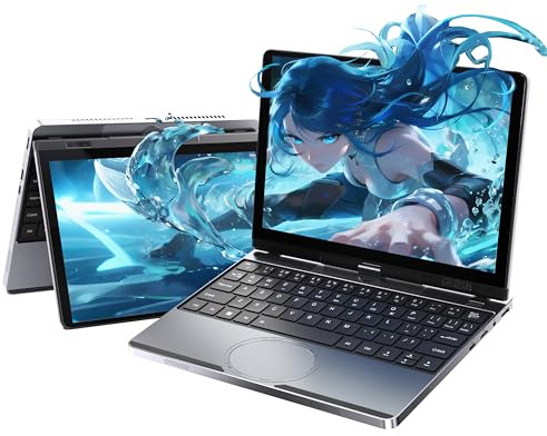 ZWYING Mini Laptop 10.5 Touchscreen 2-in-1 Convertible Computer, Win 11 Pro Tablet PC, N150 CPU 16GB DDR4 512GB NVMe SSD,1920 * 1280 IPS,Face Unlock,Backlit KB,BT4.2,Type-C,Mini HDMI (16G+512GB)