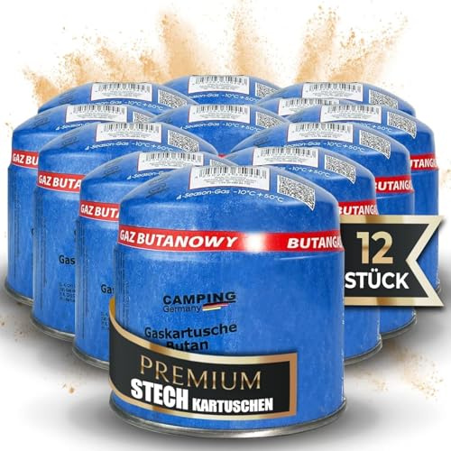 Magnum® 12x Gakartuschen [190 g ] Gaskartuschen ideal für Campingkocher, Lötbrenner und co- Gaskartuschen mit Sicherheitsventil