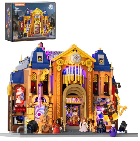 Lumibricks Steampunk Zeit-Opernhaus LED Klemmbausteine Set – 2810 Teile Viktorianisches Theater Modell mit 4 Lichtmodi, modulares Schnellbau-System, Sammler- und Display-Modell für Erwachsene