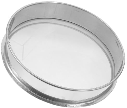 jojofuny Cedazo Cerámico de Acero Inoxidable 20 Cm, Filtro Redondo de Malla Fina para Esmalte, Colador Industrial para Filtración de Barro y Glaseado en Alfarería y Artesanía