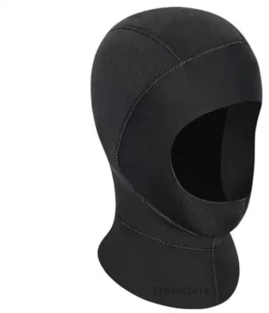 GIJMZY Dykhuva neopren 3 mm, elastisk keps för Snorkling, kajak, surfing, kanotpaddling, vattensporter, simning(svart-01, XL)