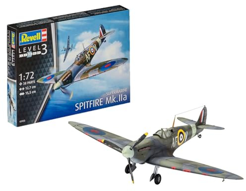 Revell - Spitfire Mk.Iia Kit di Modellismo in Plastica, Scala 1:72, Multicolore, 80-3953