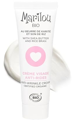 Marilou Bio - Crème Visage Anti-Rides Bio Aloe Vera et Son de riz - Rides - Fermeté - Eclat - 99% d'ingrédients d'origine naturelle - Tous types de peaux -30 ml
